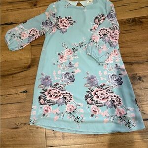 Floral women’s Dress in Blue and Pink